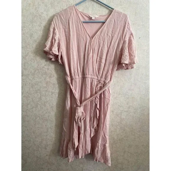 lauren conrad pink dress Women's LC Lauren Conrad Long Sleeve Lace Mini Dress